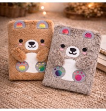 Sevimli Peluş Çizgili Defter