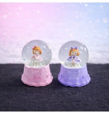 Mini Işıklı Sevimli Kız Kar Küresi