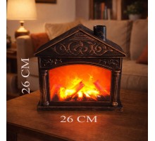 Dekoratif Ledli Ev Tasarımlı Şömine