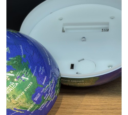 Pilli Işıklı Dönen Dünya Küresi