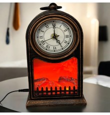 Şömine Tasarımlı Romen Rakamlı Saat