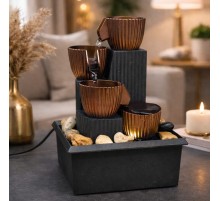 Led Işıklı Dekoratif Su Şelalesi