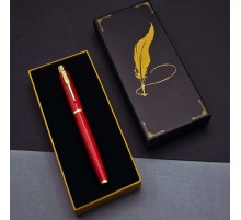 Tüylü Kalem Motif Kutulu Kırmızı Roller Kalem