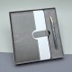 Gri Kutulu Deri Defter Roller Kalem Set