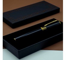Gold İşlemeli Siyah Metal Roller Kalem