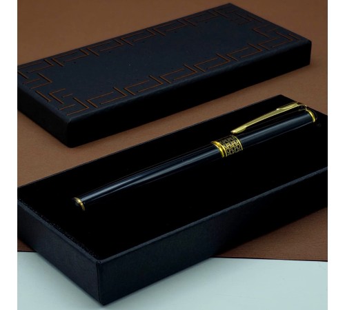 Gold İşlemeli Siyah Metal Roller Kalem