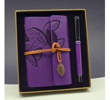 Özel Renk Deri Defter Ve Roller Metal Kalem