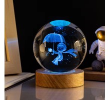 Renk Değiştiren Usb li Cam Küre Şemsiyeli Çocuk