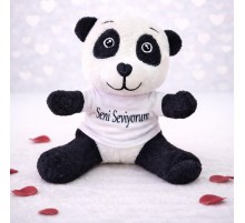 Seni Seviyorum Tişörtlü Sevimli Peluş Panda