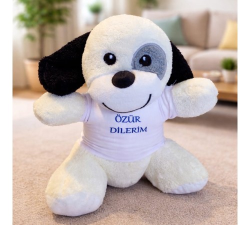 Özür Dilerim Tişörtlü Sevimli Peluş Köpek