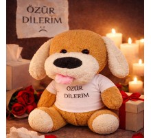 Özür Dilerim Tişörtlü Peluş Oyuncak Köpek