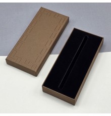 Kahverengi Özel Motifli Lüks Kalem Kutusu