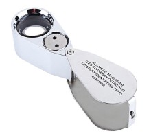 Kontrol Için Özel Kutulu Metal Işıklı Lup 40X25