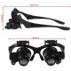 Gözlük Modeli 10X 15X 20X 25X Lens 2 Led Işıklı Büyüteç 9892G