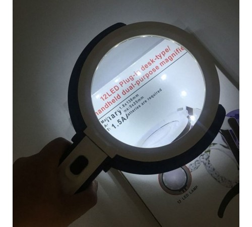 2X5X120Mm 10 Ledli Masaüstü Büyüteç 2X5X120Mm 10 Ledli Masaüstü Büyüteç