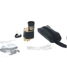 6X24 Baigish Askeri Tarzi Pirinç Ve Deri Kaplamalı Deri Çantalı Monocular Dürbün Sarı