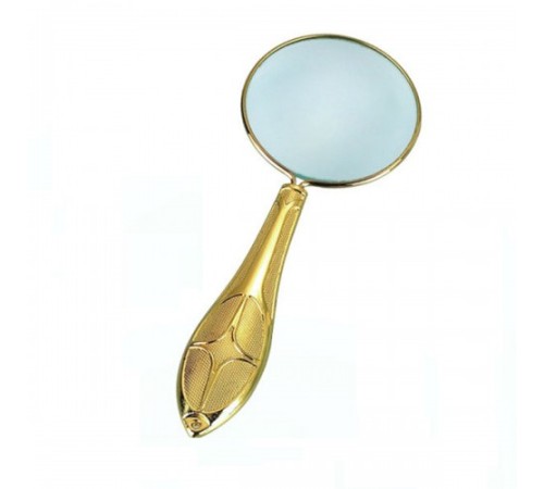 Altın Renkli 5X - 45 Mm Zarif Işlemeli Özel Tasarlanmış Büyüteç MG18155-7