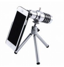 Iphone 5 5S - Iphone 4 4S Için Alüminyum 14X Optik Zoom Yakından Görüntü Çekme Dürbün