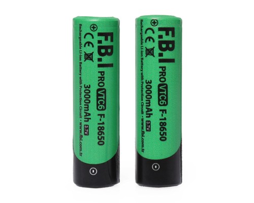 F.b.i Vtc6 18650 3.7v 3000mah 30a Li-ion şarjlı Pil + Pil Taşıma Kutusu 2'li Set