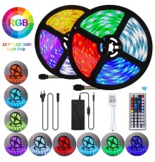 10 Mt Animasyonlu Tak Çalıştır Kumandalı Trafolu Rgb Şerit Işık Aydınlatma Şerit Led