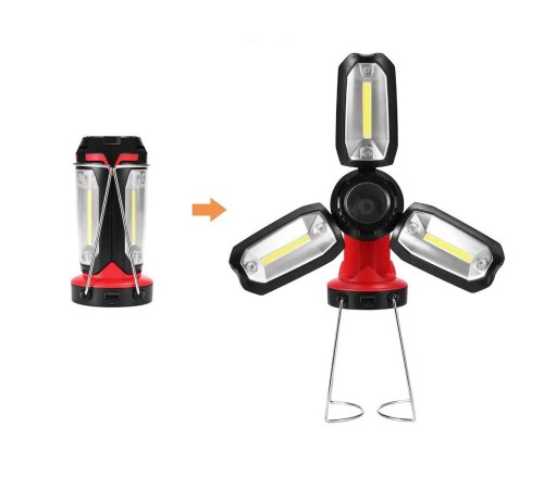 Şarjlı Katlanabilir 3 XCob Led + 3W Led Çok Fonksiyonlu Kamp Feneri P-8801 Şarjlı Katlanabilir 3 XCob Led + 3W Led Çok Fonksiyonlu Kamp Feneri P-8801