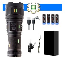 Pro F-3001 Alüminyum TG LED Güç Göstergeli Type-C Şarjlı El Feneri 100 W