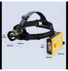 F.B.I Pro F-3003 Alüminyum PM10-TG LED Type-C Powerbank ve Solar Şarjlı Kamp Kafa Feneri