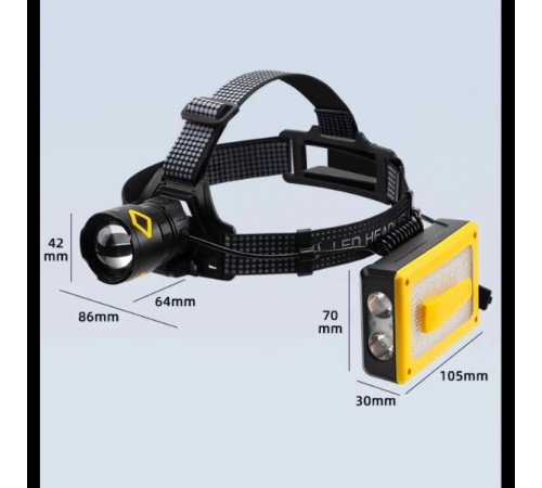 F.B.I Pro F-3003 Alüminyum PM10-TG LED Type-C Powerbank ve Solar Şarjlı Kamp Kafa Feneri