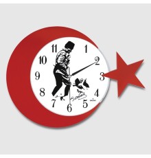 Galaxy 134-1 Ay Yildiz Duvar Saati