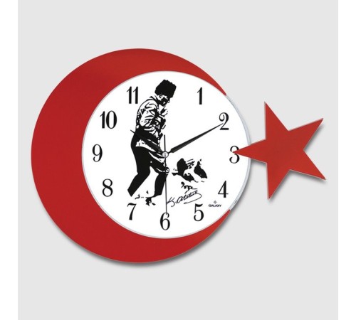 Ay Yildiz Duvar Saati 134-3