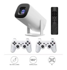 Max Mini Beyaz Taşınabilir Retro Video Konsolu Android Akıllı Projektör Projeksiyon P30