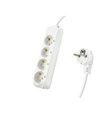 Topraklı Uzatma Kablosu 4 Priz 3 M - Beyaz 9240102