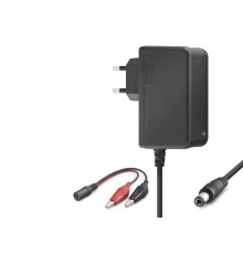 12V 1.2A 14.4W Krokodil Uç Akü Şarj Adaptörü - Siyah B5056