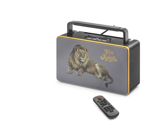 Bluetooth Nostaljik Fm Radyo Usb Tf Aux Kumandalı Taşınabilir Hoparlör - Siyah FX2506B