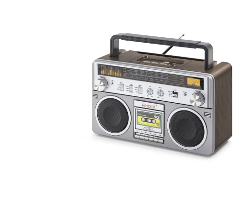 Bluetooth Nostaljik Fm Radyo Usb Tf Aux Taşınabilir Hoparlör - Gri FX2508B