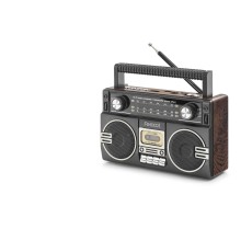 Bluetooth Nostaljik Fm Radyo Usb Tf Aux Taşınabilir Hoparlör - Kahverengi FX2509B