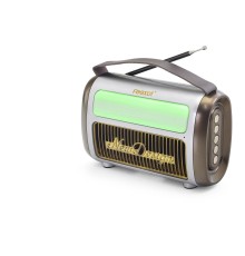 Bluetooth Nostaljik Fm Radyo Usb Tf Aux Rgb Taşınabilir Hoparlör - Kahverengi FX2512B