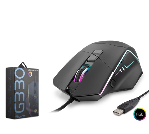 Shooter Gaming Mouse 6400 Dpi Rgb - Si̇yah G330