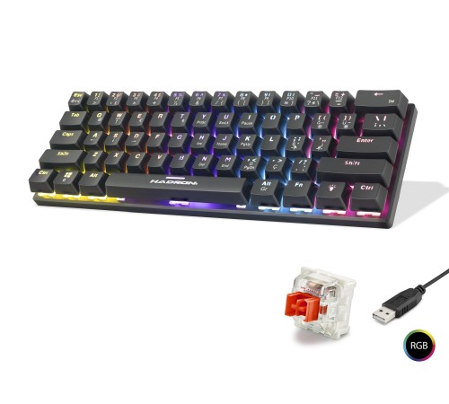 Mekanik Gaming Mini Klavye Red Switch Rgb - Siyah G509R