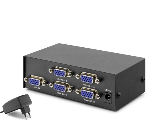 Vga Splitter 1 In 4 Out 200 Mhz - Siyah HDX1278