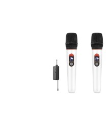 Profesyonel Kablosuz Uhf 2 Mikrofonlu Set 6.35 Mm - Beyaz HDX2791B