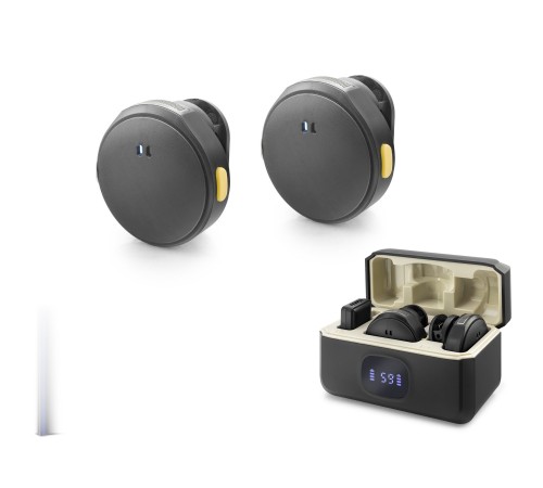 Type-C Kablosuz 2’Li Yaka Mikrofonu - Siyah HDX2796