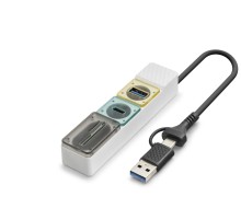 Hdx7058 Type-C Usb 3.0 Combo Hub Kart Okuyucu 4 Port 5 Gbps - Beyaz