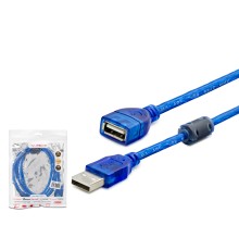 Usb Uzatma Kablosu 3 M - Şeffaf Mavi̇ HDX7535