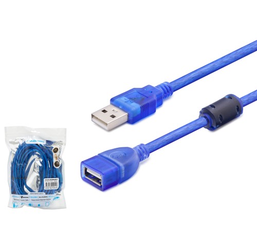 Usb Uzatma Kablosu 5 M - Şeffaf Mavi̇ HDX7536