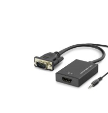 Vga To Hdmi Dişi Ses Çıkışlı Görüntü Dönüştürücü 1080P - Siyah HDX7874
