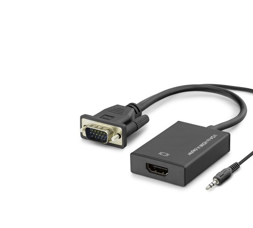 Vga To Hdmi Dişi Ses Çıkışlı Görüntü Dönüştürücü 1080P - Siyah HDX7874