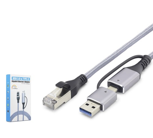 Usb 3.0 & Type-C Gigabit Ethernet Adaptör - Gri HDX7876