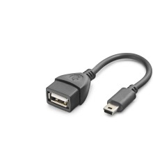 Mini Usb To Usb Otg Kablo - Siyah HN4591