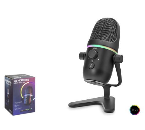 Profesyonel Çift Modlu Gaming Rgb Mikrofon 192 Khz / 24 Bit Type-C - Siyah ME5